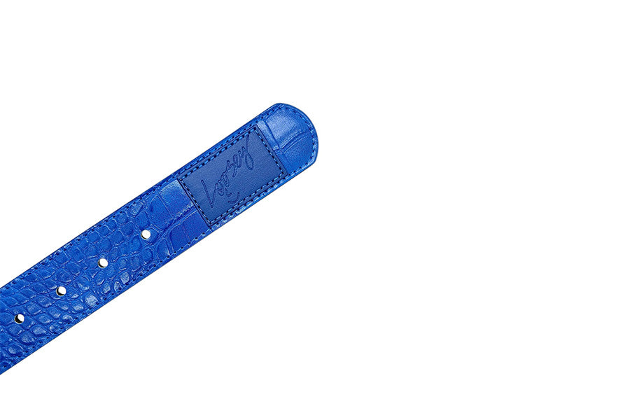 Loosey Loves You | Belt Croc Skin Blue