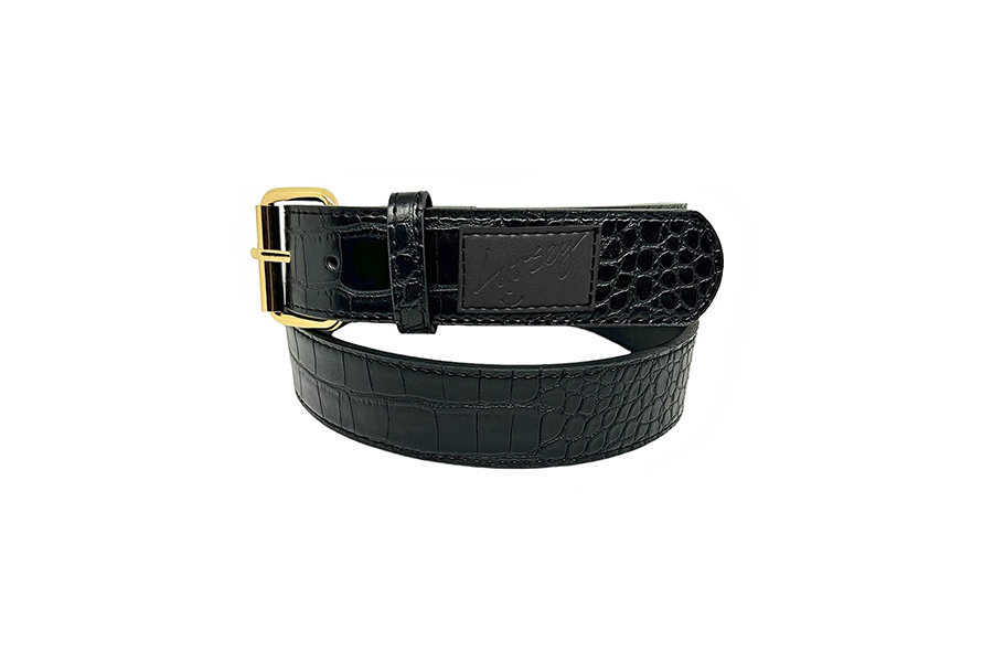 Loosey Loves You | Black Croc Skin Belt