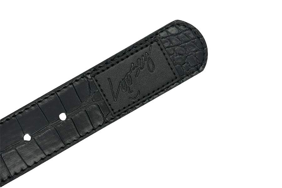 Loosey Loves You | Black Croc Skin Belt
