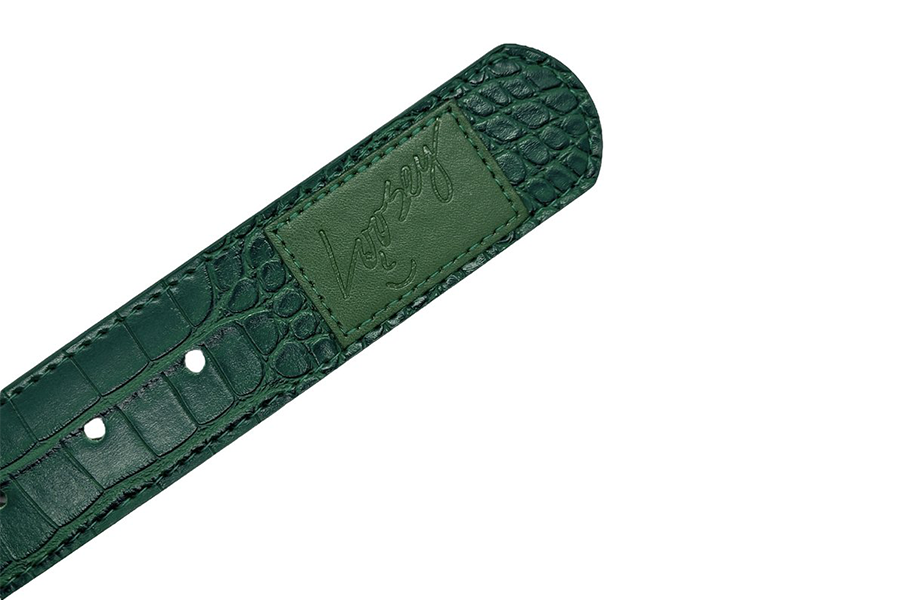 Loosey Loves You | Green Croc Skin Belt