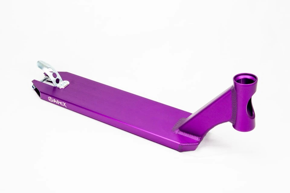 apex deck angled purple scooter trottinette