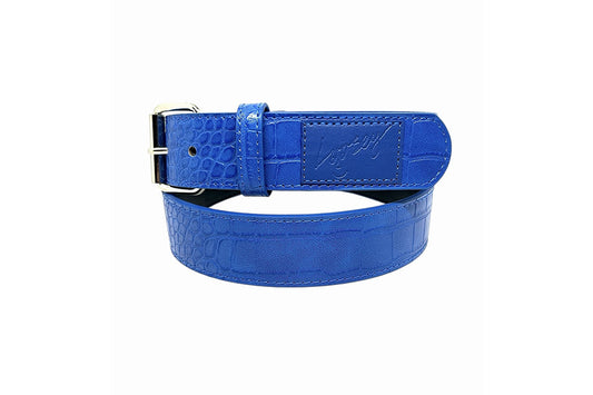 Loosey Loves You |  Belt Croc Skin Blue