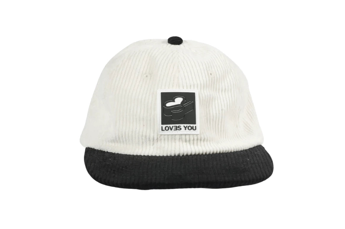 S2 Loves You | Hat Polaroid Corduroy Black/White