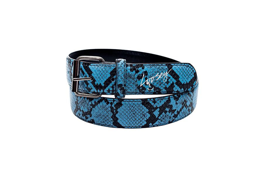 Loosey Loves You | Blue Snake Skin Belt