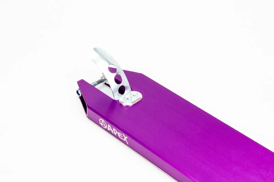 apex deck angled purple scooter trottinette