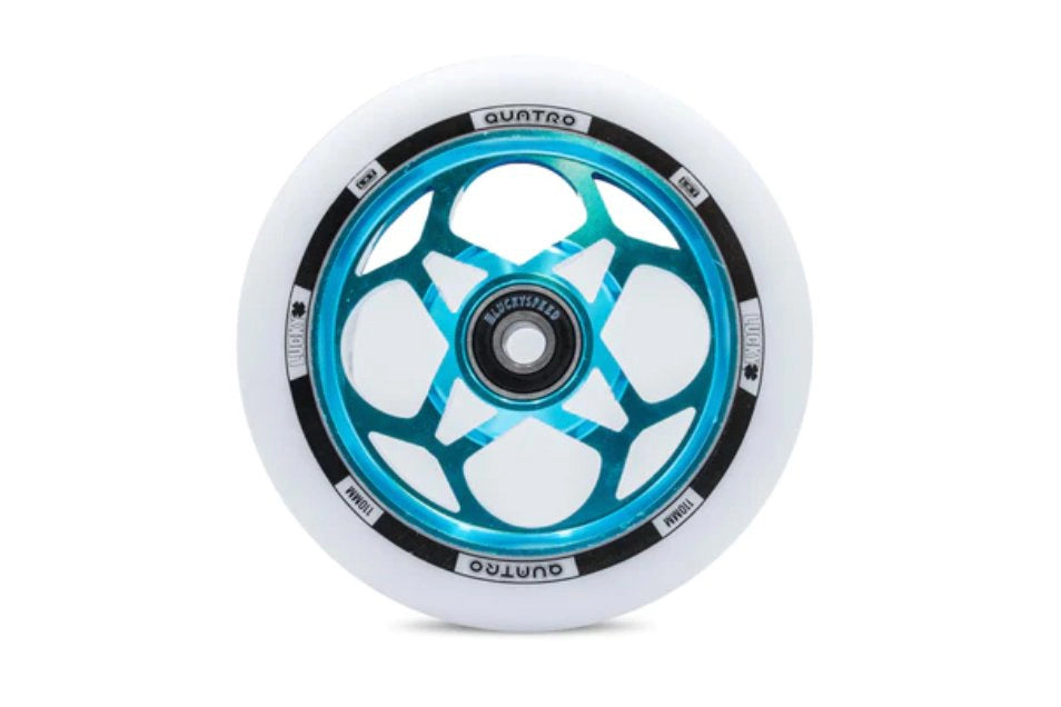 Lucky | Wheels Quatro White/Teal (110x24)